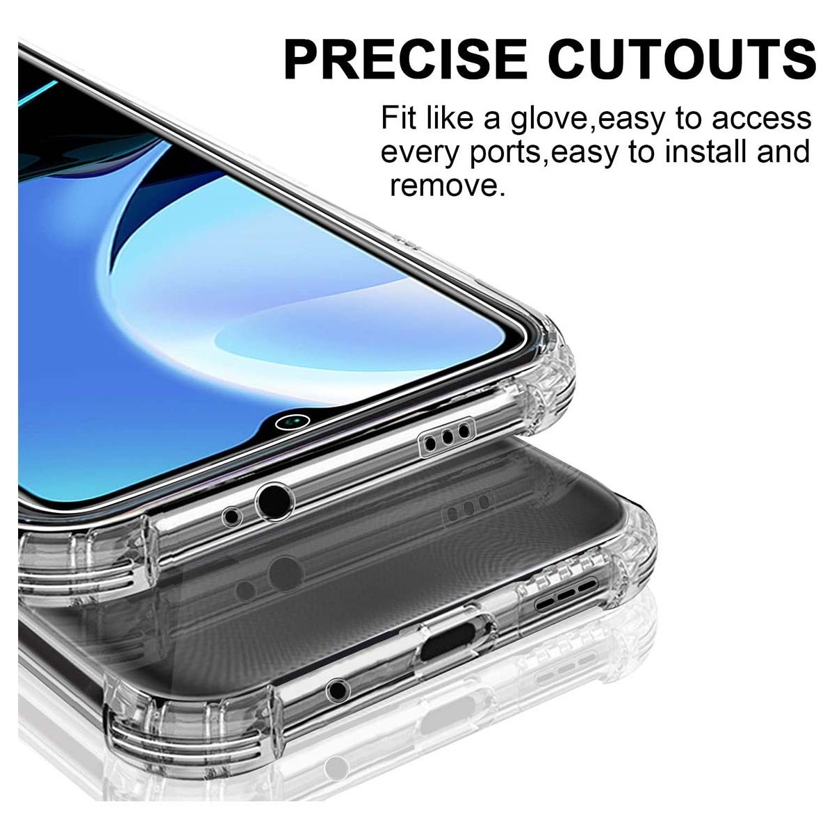 Funda Gel Tpu Anti-Shock Transparente para Xiaomi Redmi 9T