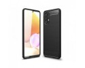 Funda Gel Tpu Tipo Carbon Negra para Samsung Galaxy A32 4G