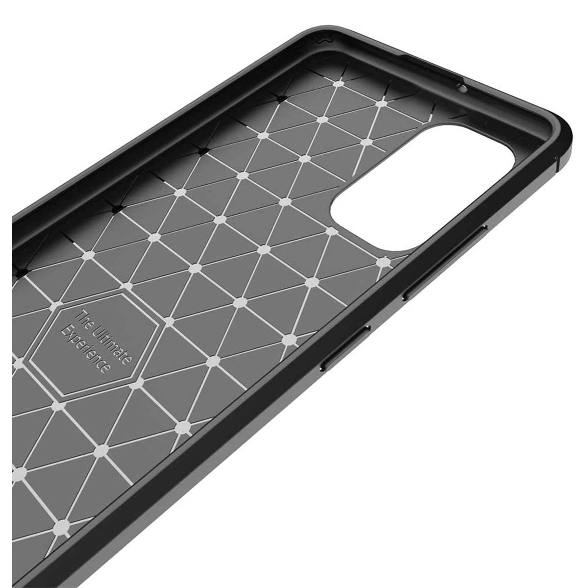 Funda Gel Tpu Tipo Carbon Negra para Samsung Galaxy A32 4G