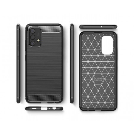 Funda Gel Tpu Tipo Carbon Negra para Samsung Galaxy A32 4G