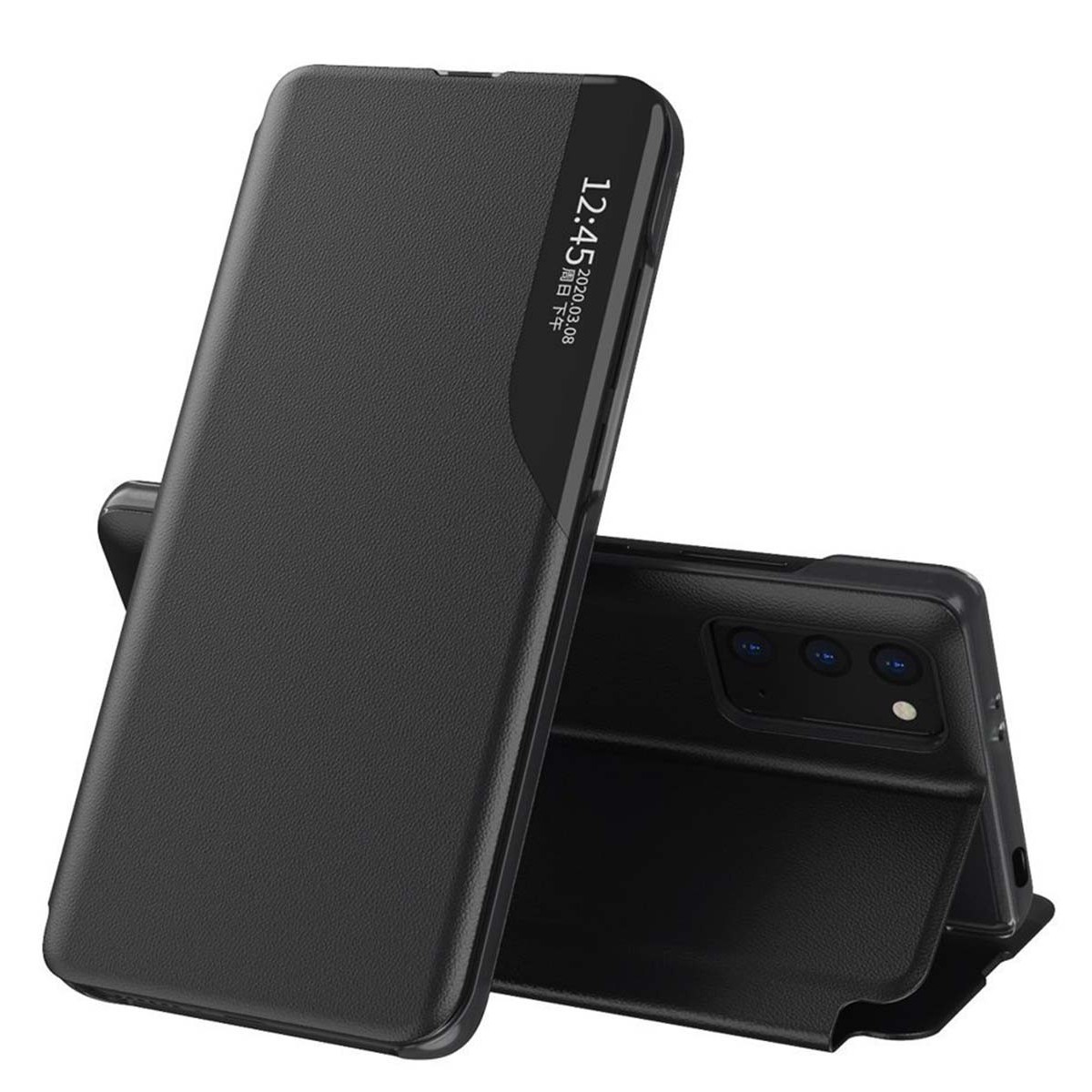 Funda Libro Soporte Magnética Eco Piel con Ventana para Xiaomi Mi 10T / MI 10T Pro Negra