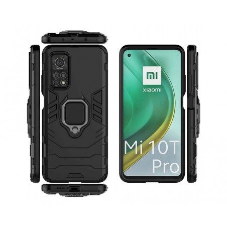 Funda Tough Armor con Anillo Giratorio Negra para Xiaomi Mi 10T / MI 10T Pro