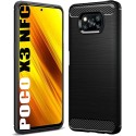 Funda Gel Tpu Tipo Carbon Negra para Xiaomi POCO X3 NFC / X3 PRO