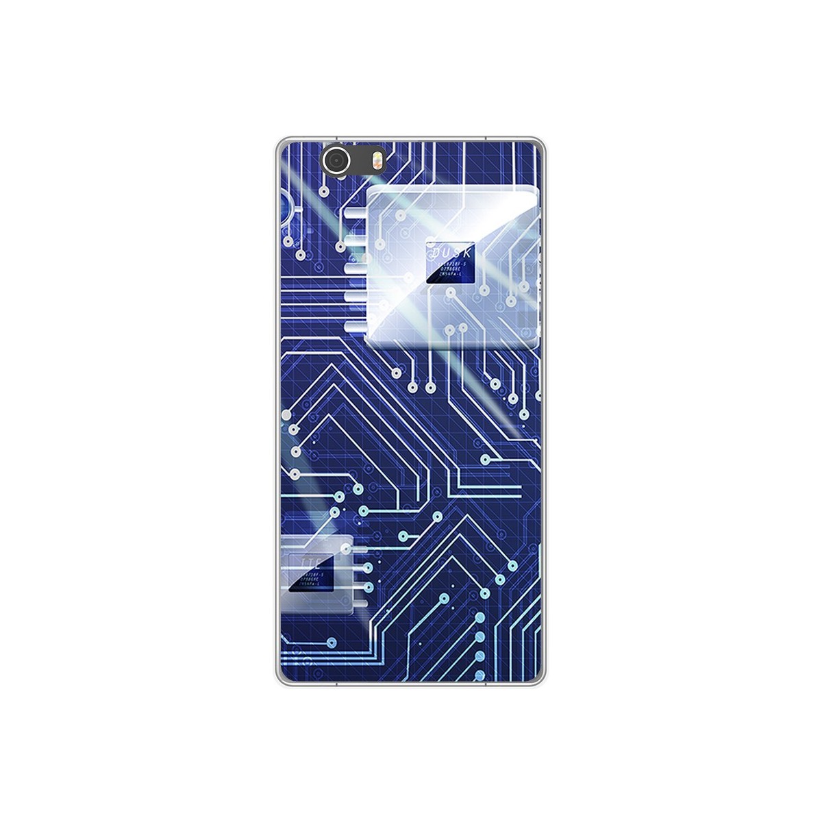 Funda Gel Tpu para Elephone M2 Diseño Circuito Dibujos