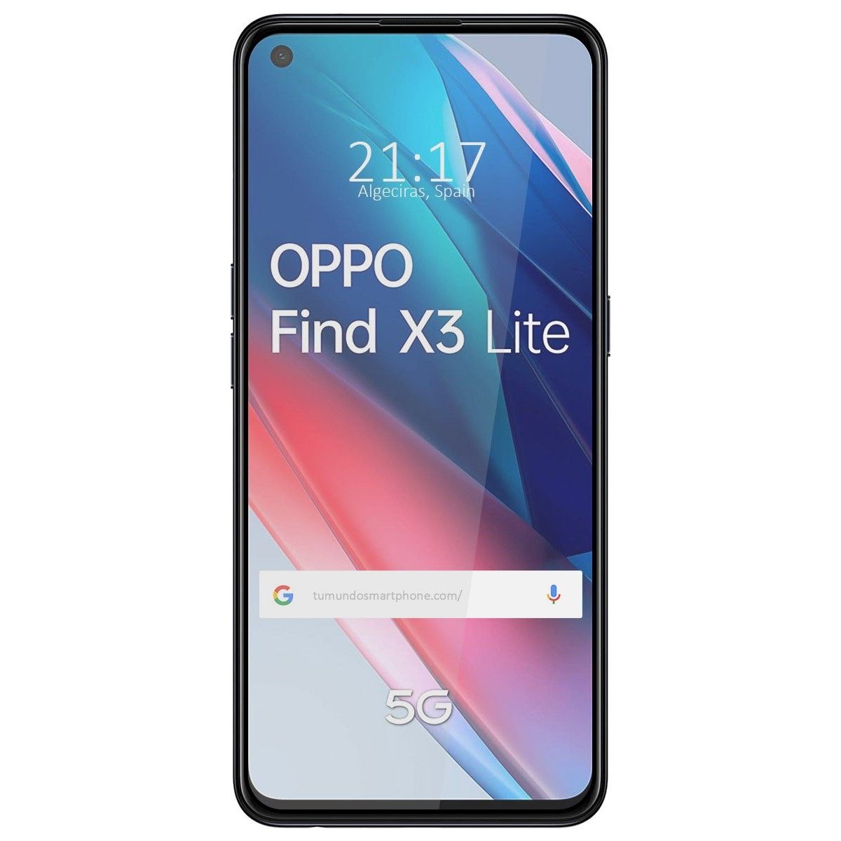 Protector Cristal Templado Completo 5D Full Glue Negro para Oppo Find X3 Lite 5G Vidrio