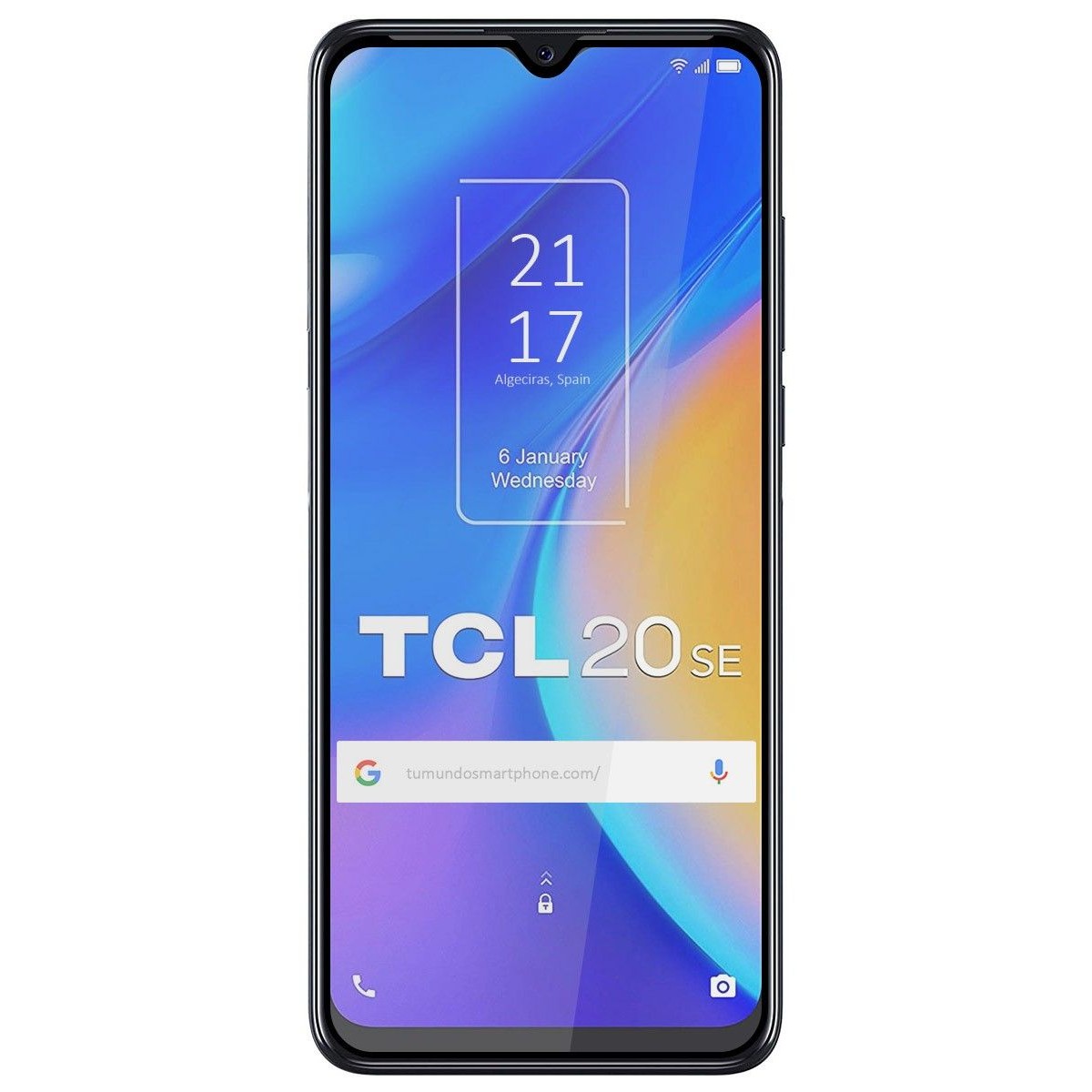 Protector Cristal Templado Completo 5D Full Glue Negro para TCL 20 5G Vidrio