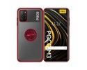 Funda Mate con Borde Rojo y Anillo Giratorio 360 para Xiaomi POCO M3 / Redmi 9T