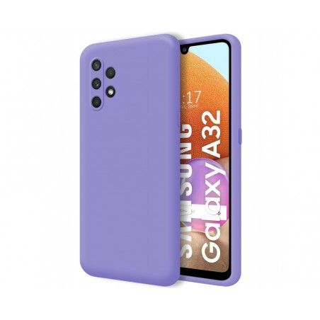 Funda Silicona Líquida Ultra Suave para Samsung Galaxy A32 4G color Morada