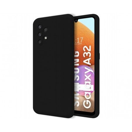 Funda Silicona Líquida Ultra Suave para Samsung Galaxy A32 4G color Negra