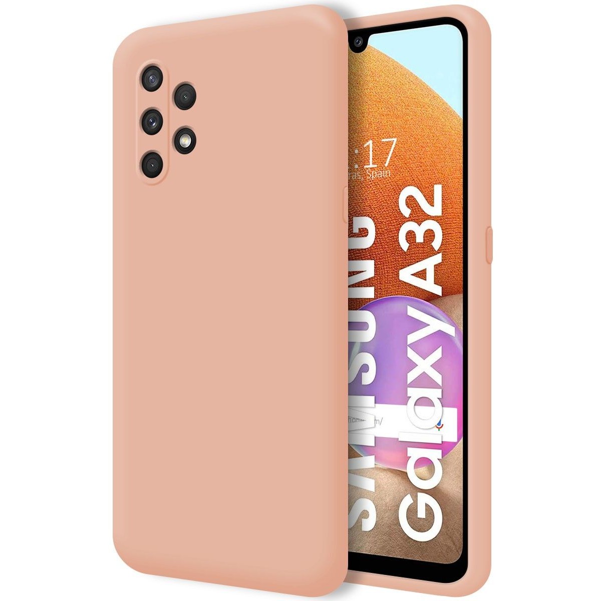 Funda Silicona Líquida Ultra Suave para Samsung Galaxy A32 4G color Rosa