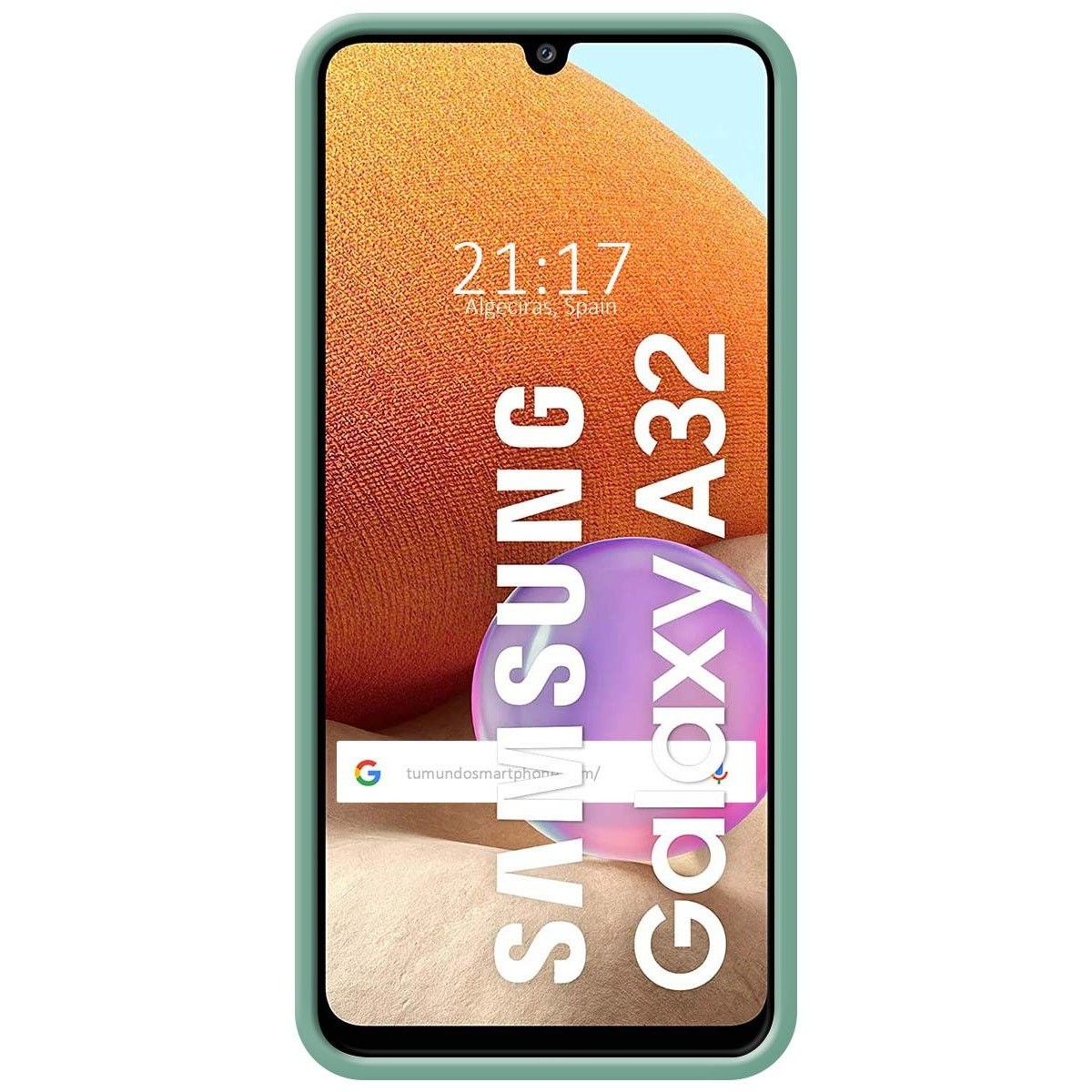 Funda Silicona Líquida Ultra Suave para Samsung Galaxy A32 4G color Verde