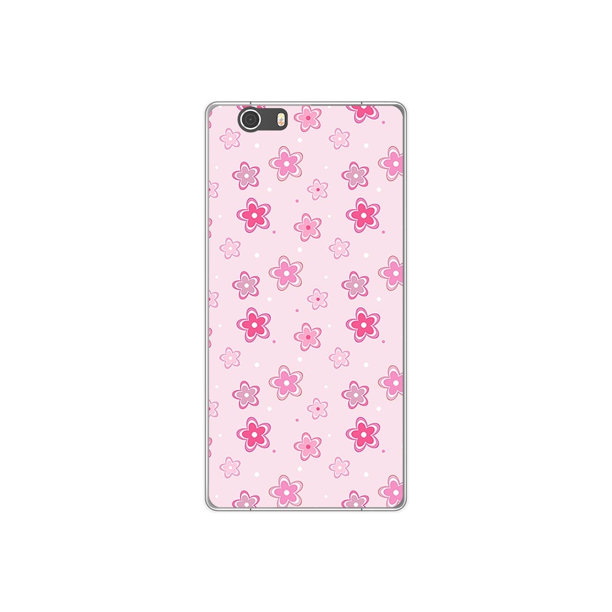 Funda Gel Tpu para Elephone M2 Diseño Flores Dibujos