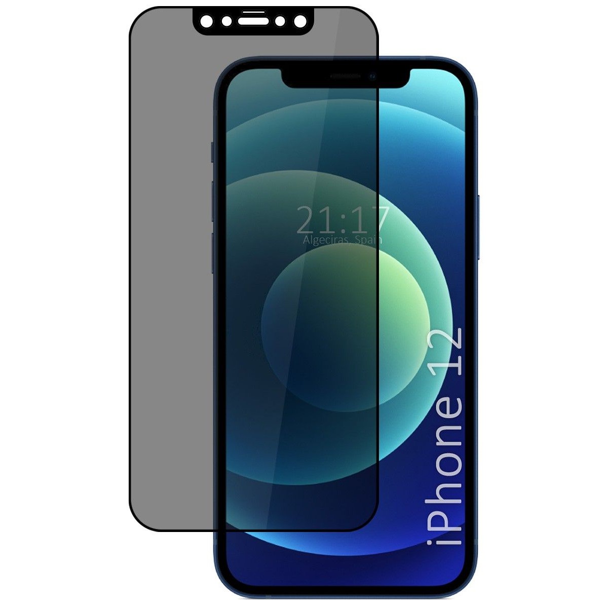 Protector Cristal Templado Completo 5D Antiespías para Iphone 12 / 12 Pro (6.1) Vidrio