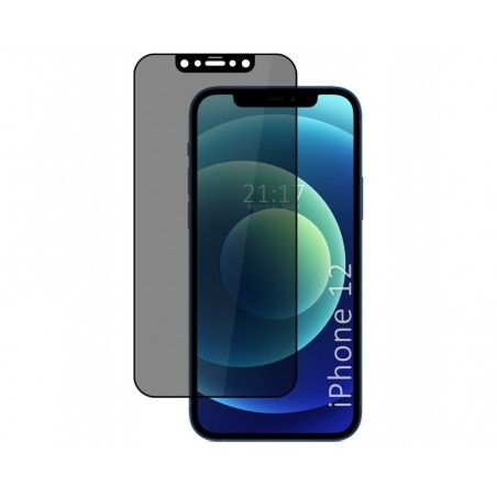 Protector Cristal Templado Completo 5D Antiespías para Iphone 12 / 12 Pro (6.1) Vidrio