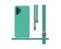 Funda Silicona Líquida con Cordón para Samsung Galaxy A32 5G Color Verde