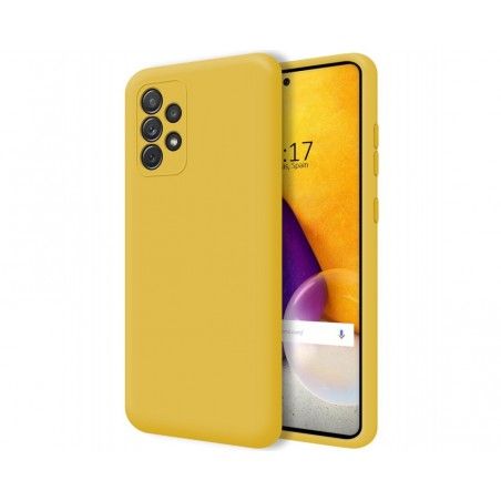Funda Silicona Líquida Ultra Suave para Samsung Galaxy A72 Color Amarilla