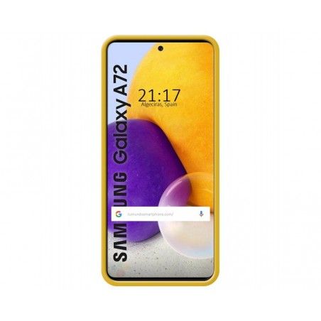 Funda Silicona Líquida Ultra Suave para Samsung Galaxy A72 Color Amarilla