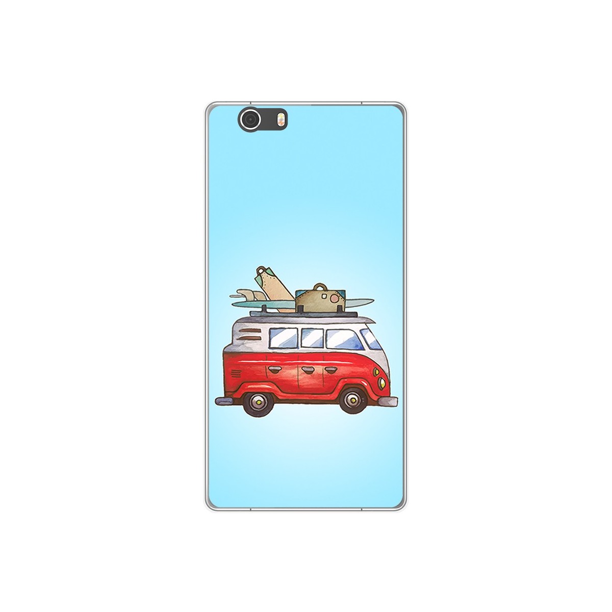 Funda Gel Tpu para Elephone M2 Diseño Furgoneta Dibujos