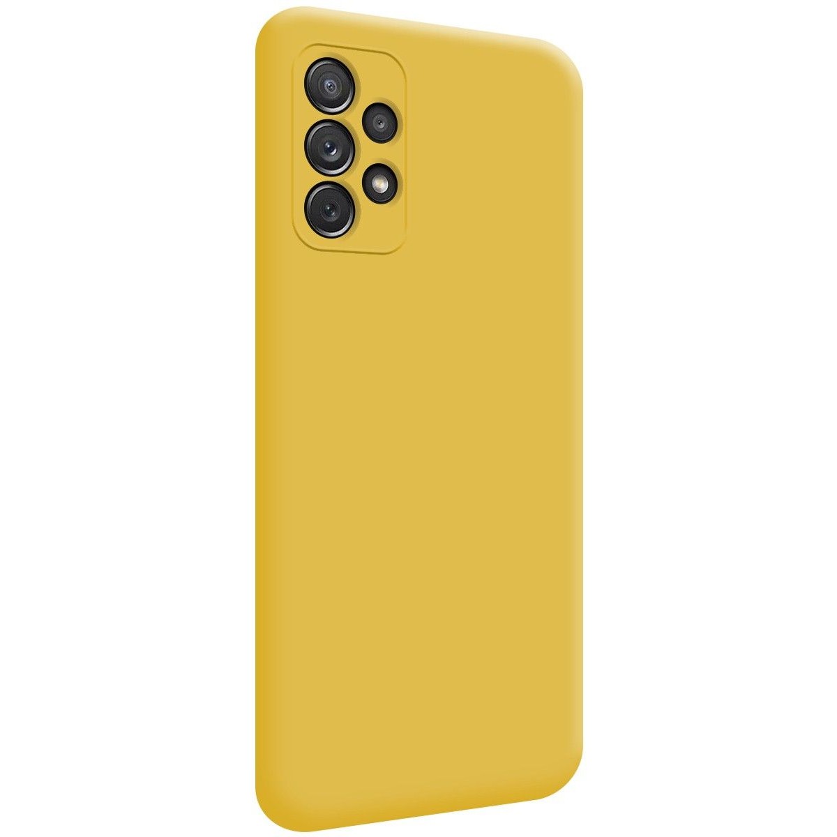 Funda Silicona Líquida Ultra Suave para Samsung Galaxy A72 Color Amarilla