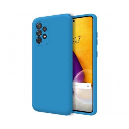 Funda Silicona Líquida Ultra Suave para Samsung Galaxy A72 Color Azul