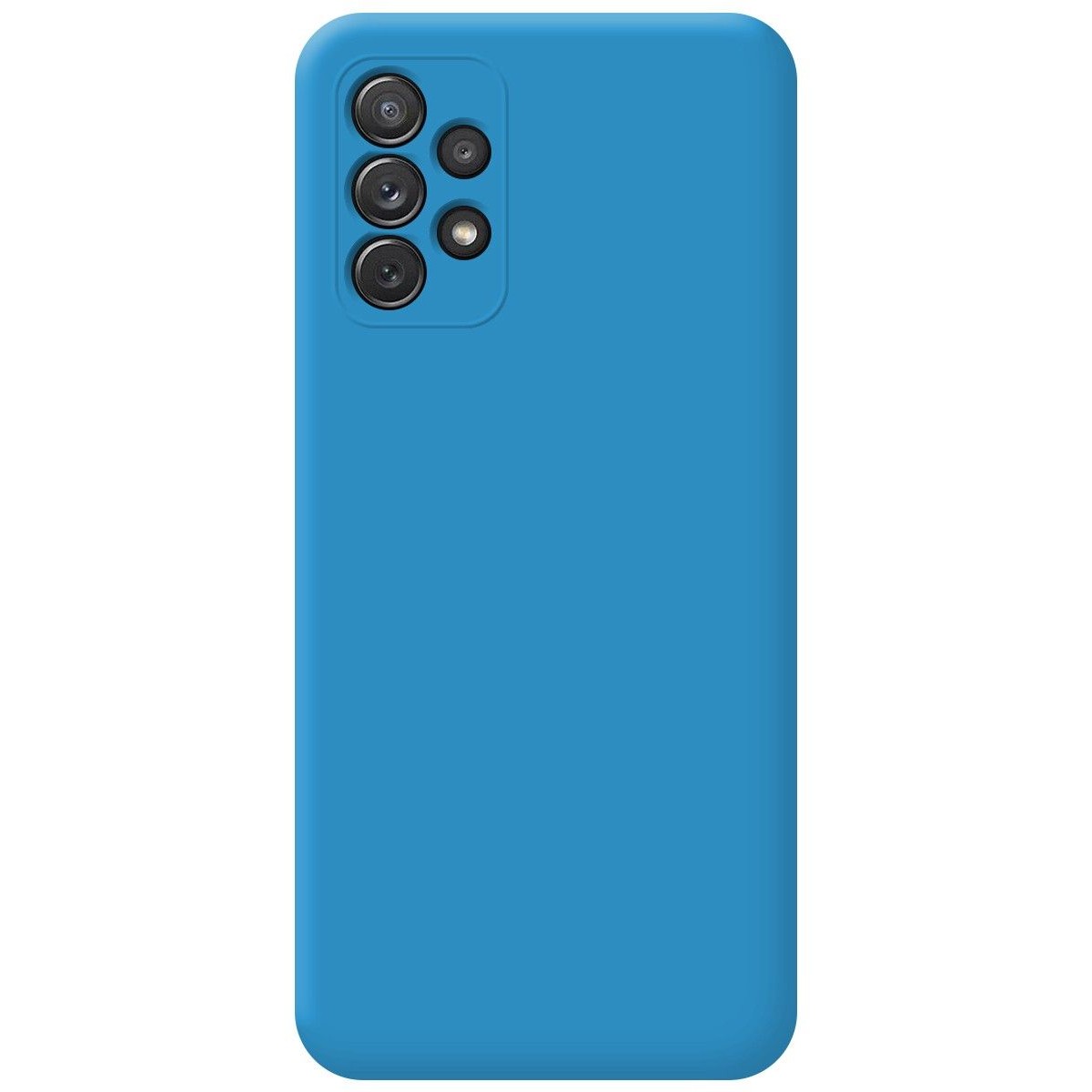 Funda Silicona Líquida Ultra Suave para Samsung Galaxy A72 Color Azul