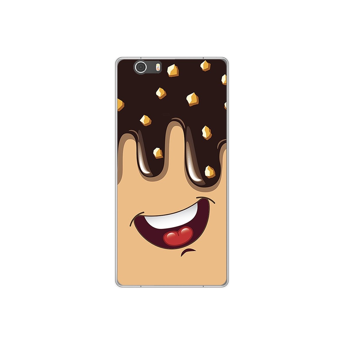 Funda Gel Tpu para Elephone M2 Diseño Helado Chocolate Dibujos