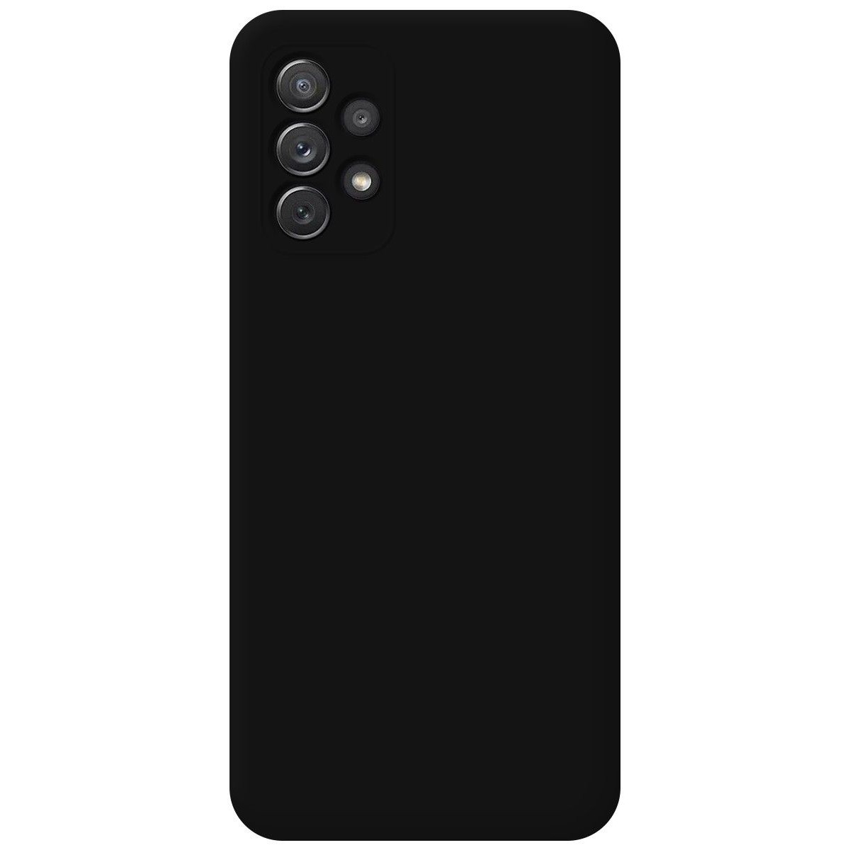 Funda Silicona Líquida Ultra Suave para Samsung Galaxy A72 Color Negra