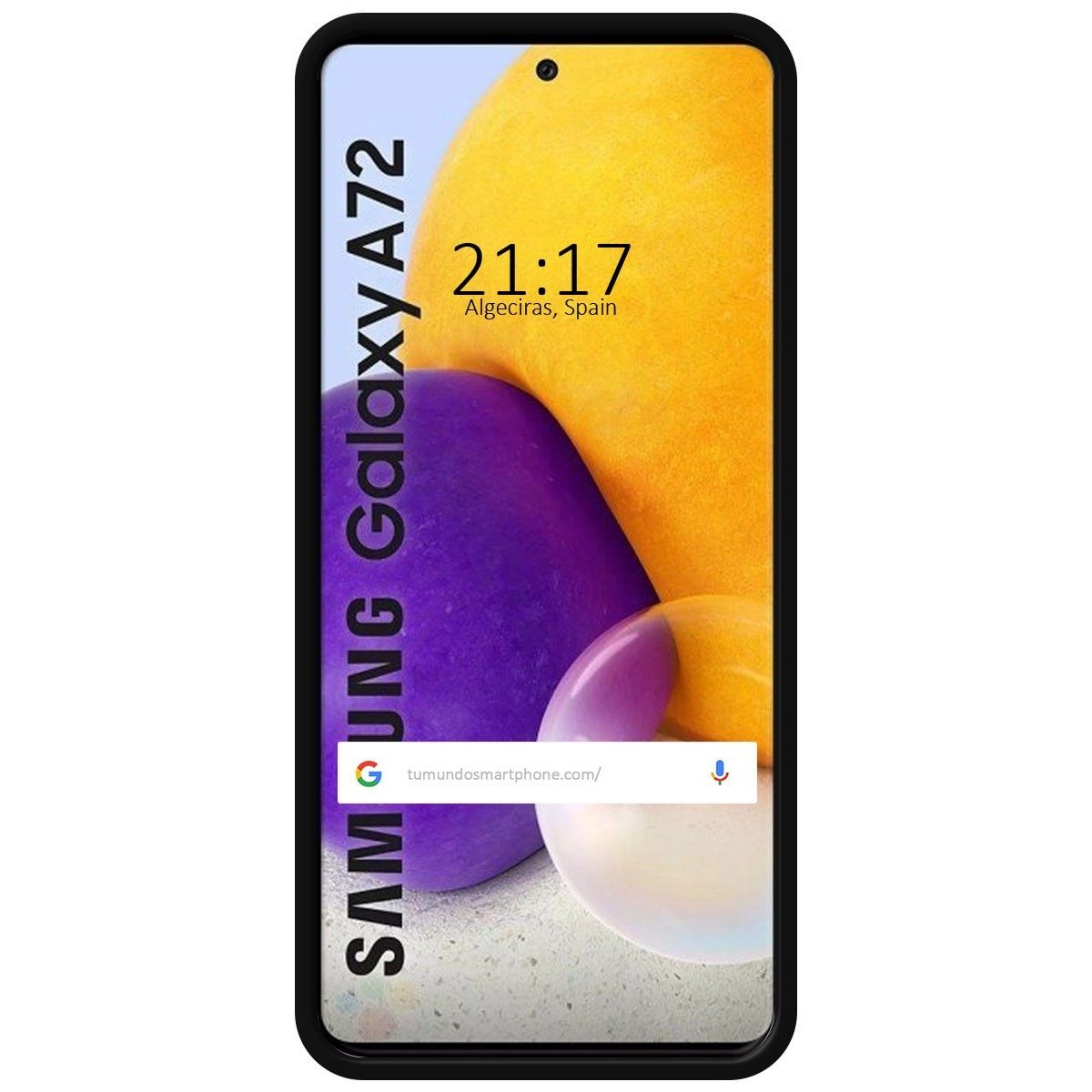Funda Silicona Líquida Ultra Suave para Samsung Galaxy A72 Color Negra