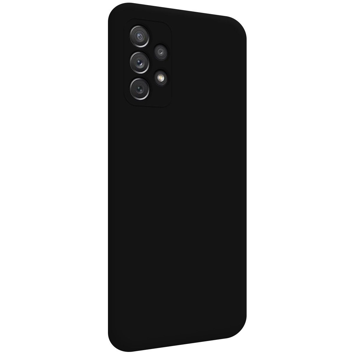 Funda Silicona Líquida Ultra Suave para Samsung Galaxy A72 Color Negra