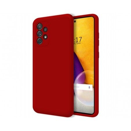Funda Silicona Líquida Ultra Suave para Samsung Galaxy A72 Color Roja