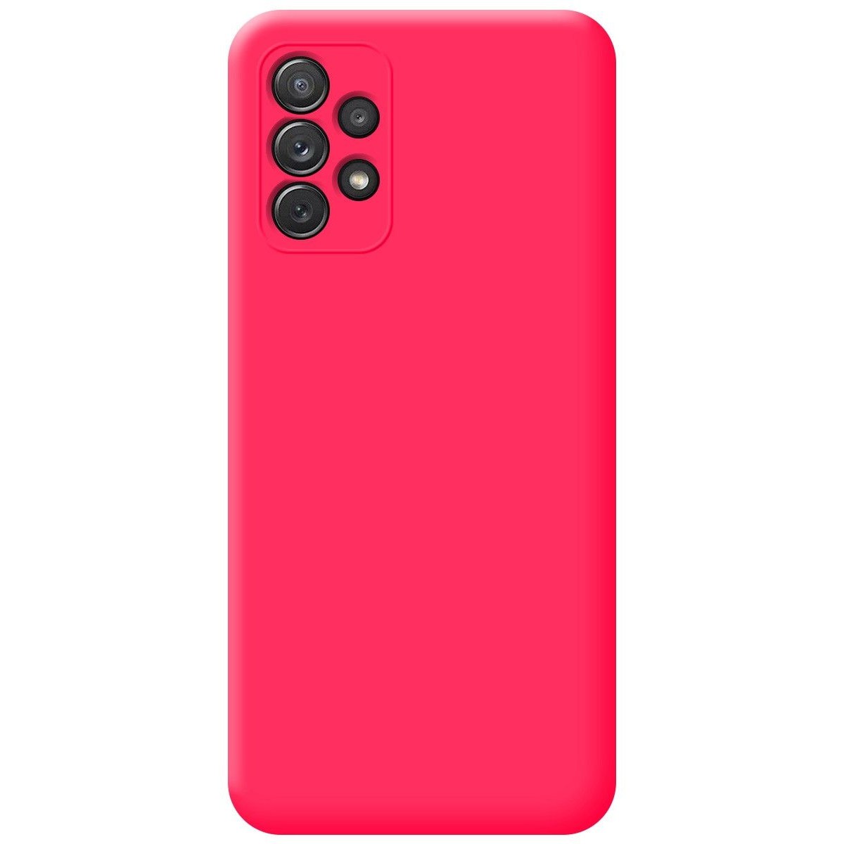 Funda Silicona Líquida Ultra Suave para Samsung Galaxy A72 Color Rosa Fucsia