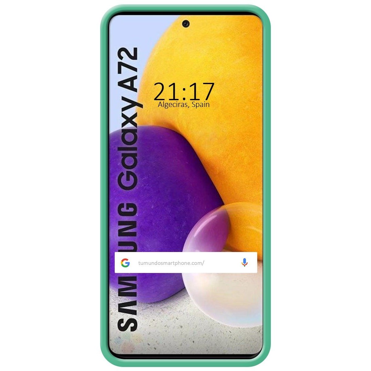 Funda Silicona Líquida Ultra Suave para Samsung Galaxy A72 Color Verde