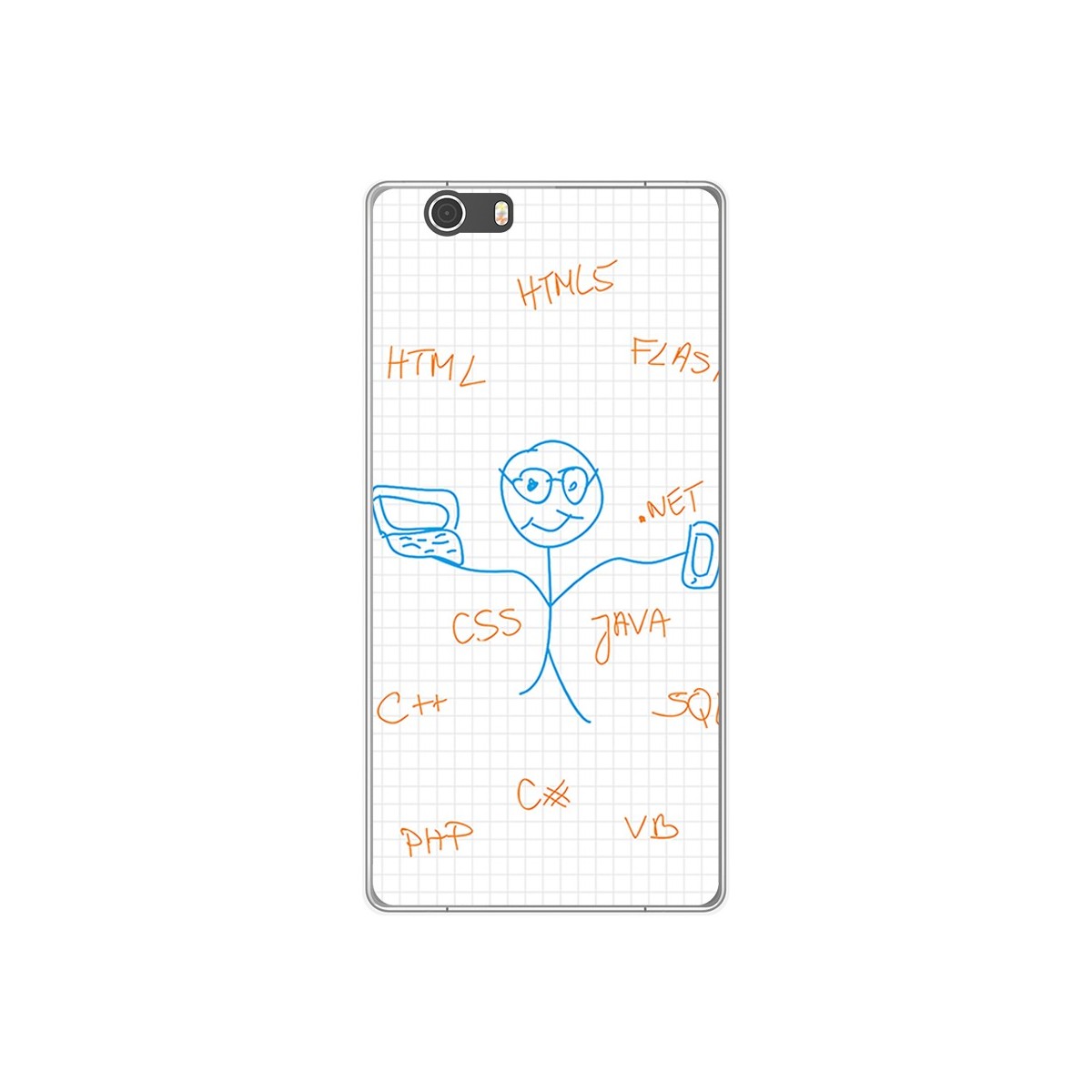 Funda Gel Tpu para Elephone M2 Diseño Informatico Dibujos