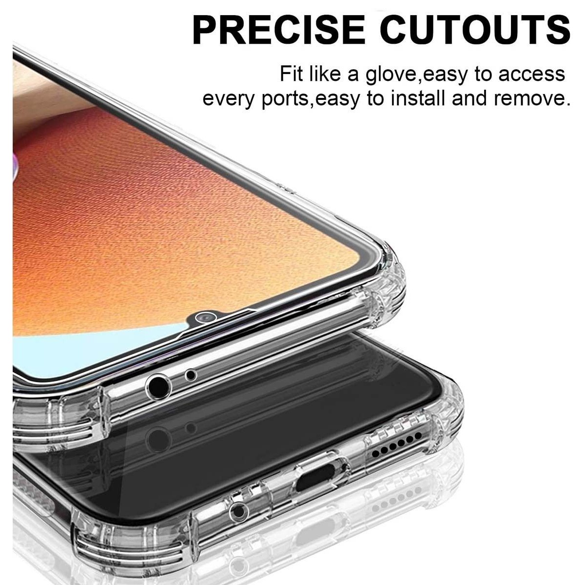 Funda Gel Tpu Anti-Shock Transparente para Samsung Galaxy A32 4G