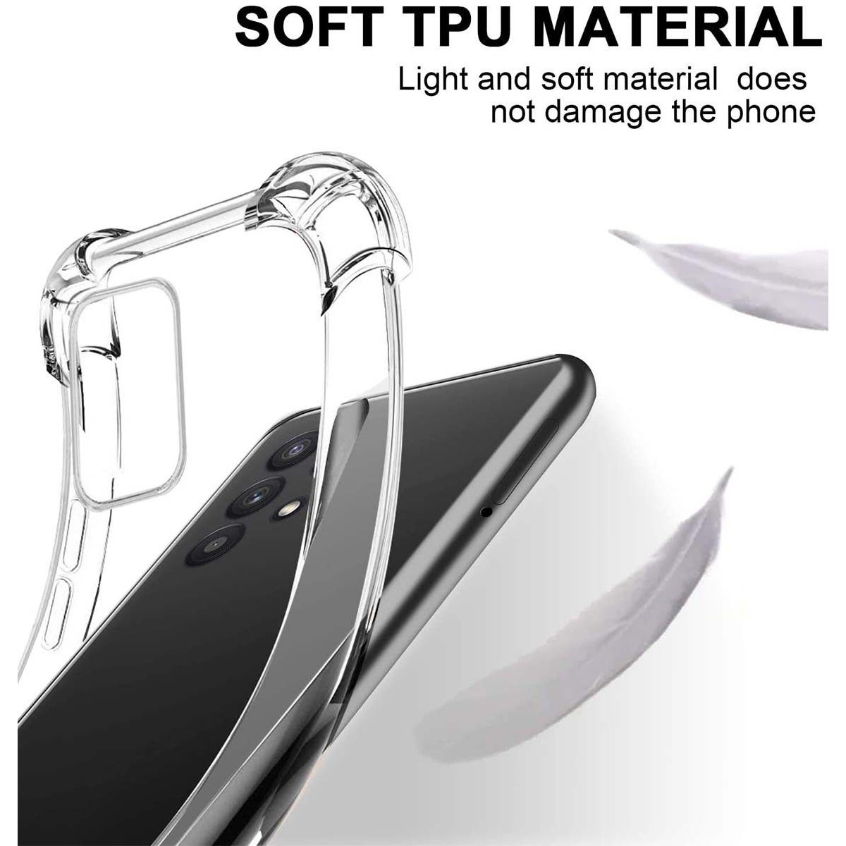 Funda Gel Tpu Anti-Shock Transparente para Samsung Galaxy A32 4G