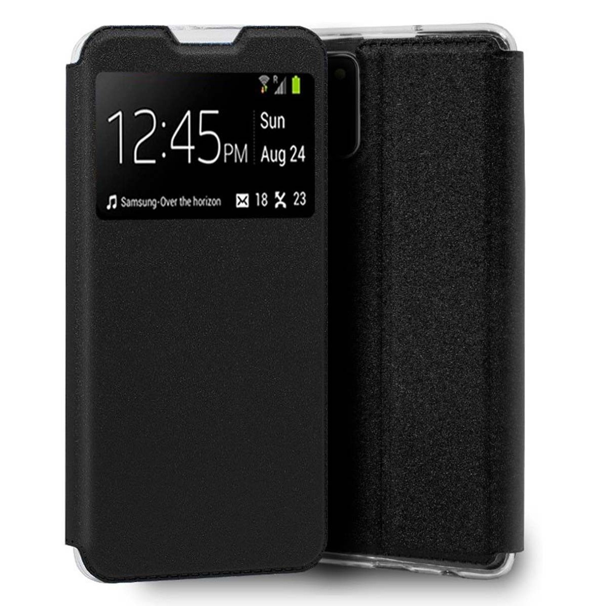 Funda Libro Soporte con Ventana para Samsung Galaxy A72 color Negra