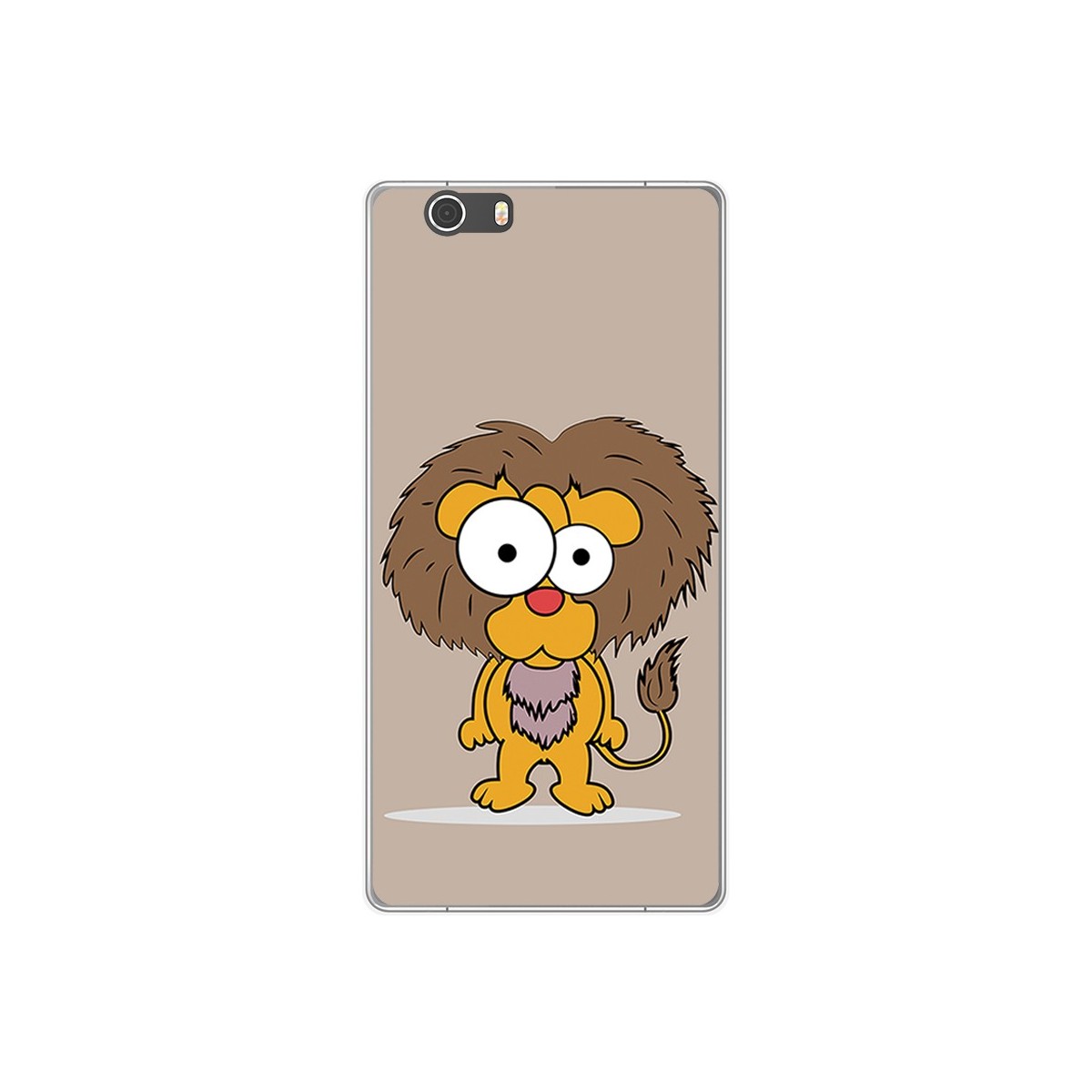 Funda Gel Tpu para Elephone M2 Diseño Leon Dibujos