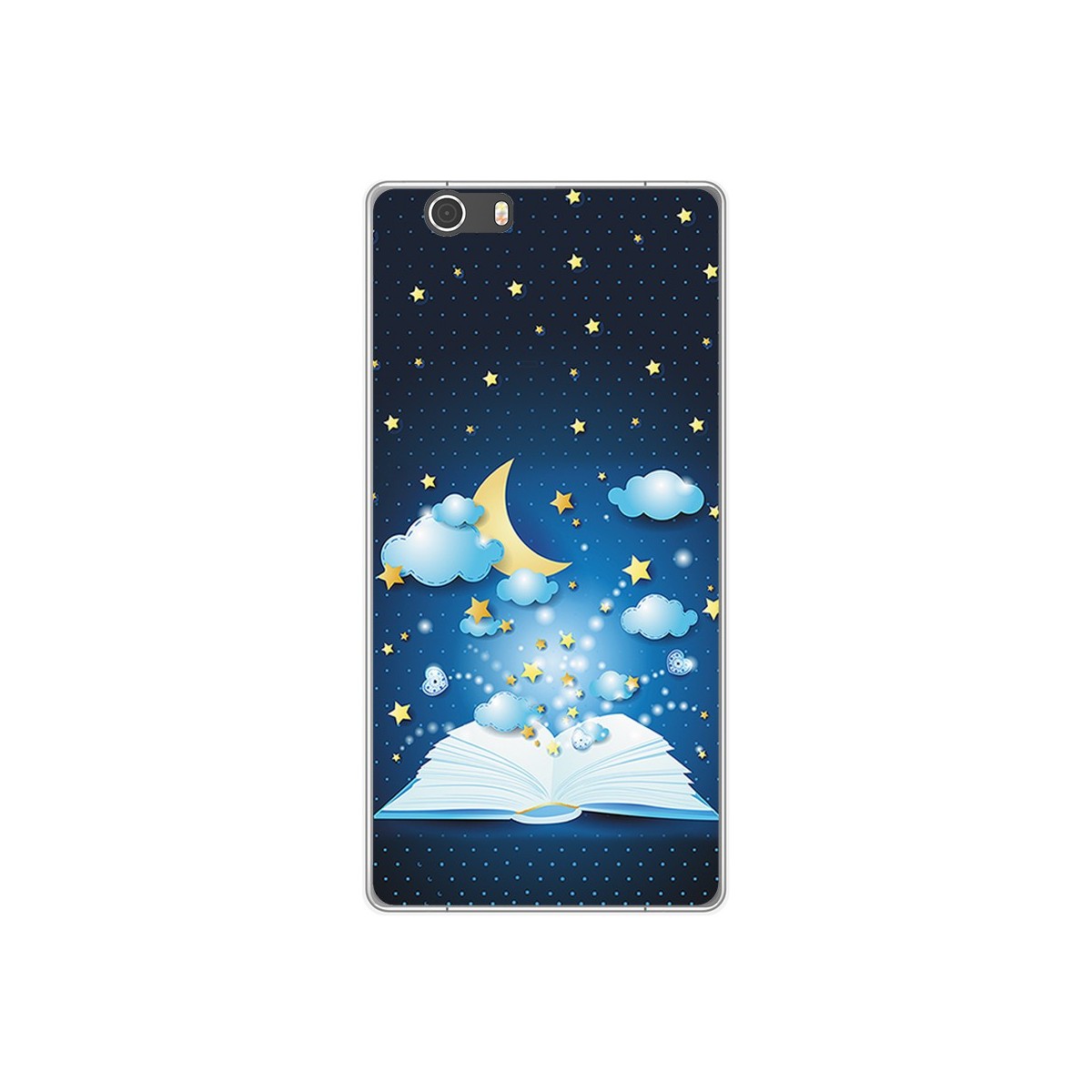 Funda Gel Tpu para Elephone M2 Diseño Libro Cuentos Dibujos