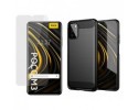 Pack 2 En 1 Funda Gel Tipo Carbono + Protector Cristal Templado para Xiaomi POCO M3 / Redmi 9T