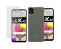 Pack 2 En 1 Funda Gel Transparente + Protector Cristal Templado para Lg K42