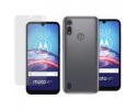 Pack 2 En 1 Funda Gel Transparente + Protector Cristal Templado para Motorola Moto e6s