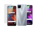 Pack 2 En 1 Funda Gel Transparente + Protector Cristal Templado para Realme 7i / Narzo 30A