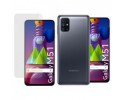 Pack 2 En 1 Funda Gel Transparente + Protector Cristal Templado para Samsung Galaxy M51