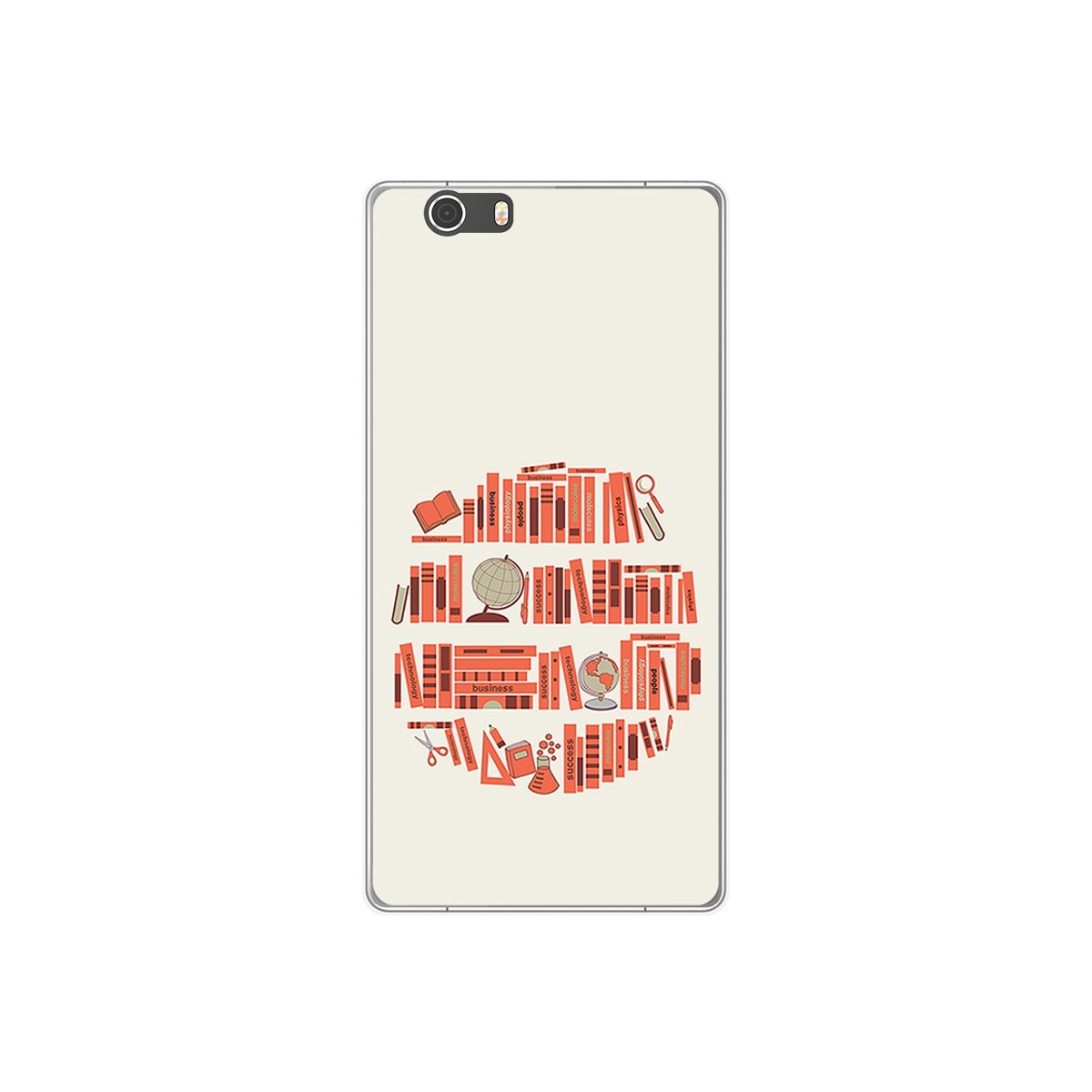 Funda Gel Tpu para Elephone M2 Diseño Mundo Libro Dibujos