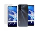 Pack 2 En 1 Funda Gel Transparente + Protector Cristal Templado para Vivo Y20s / Y11s