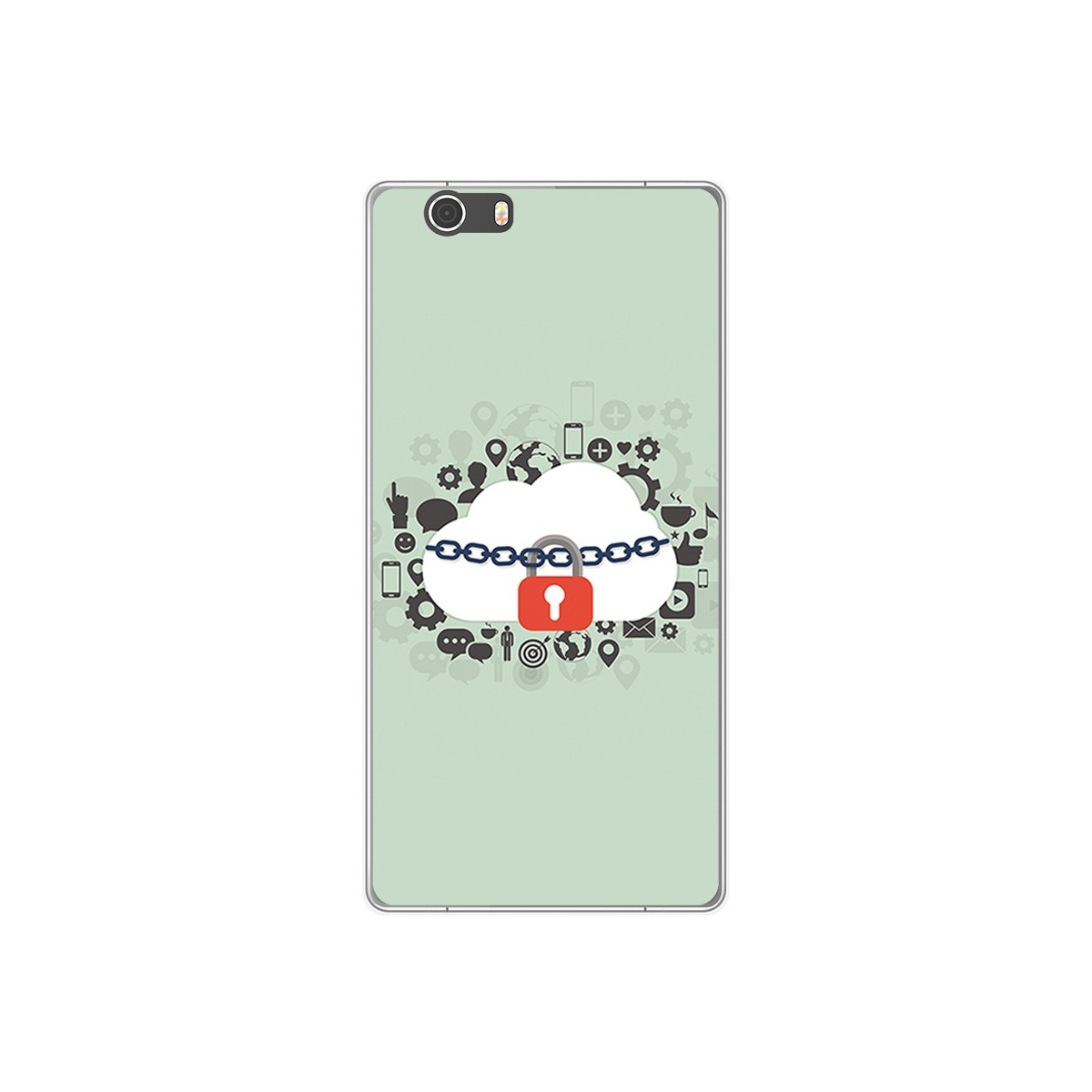 Funda Gel Tpu para Elephone M2 Diseño Nube Dibujos