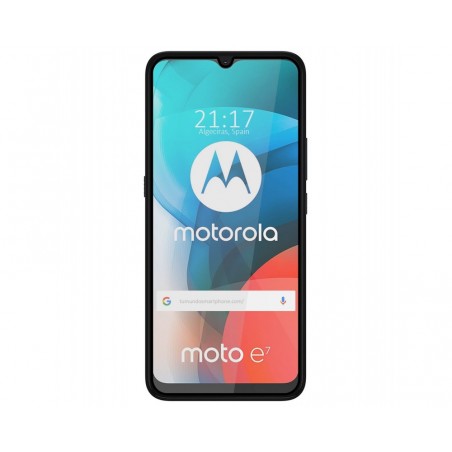 Protector Cristal Templado Completo 5D Full Glue Negro para Moto E7 Vidrio