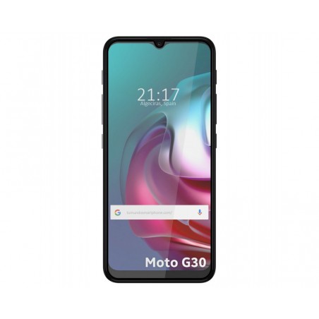 Protector Cristal Templado Completo 5D Full Glue Negro para Moto G10 / G20 / G30