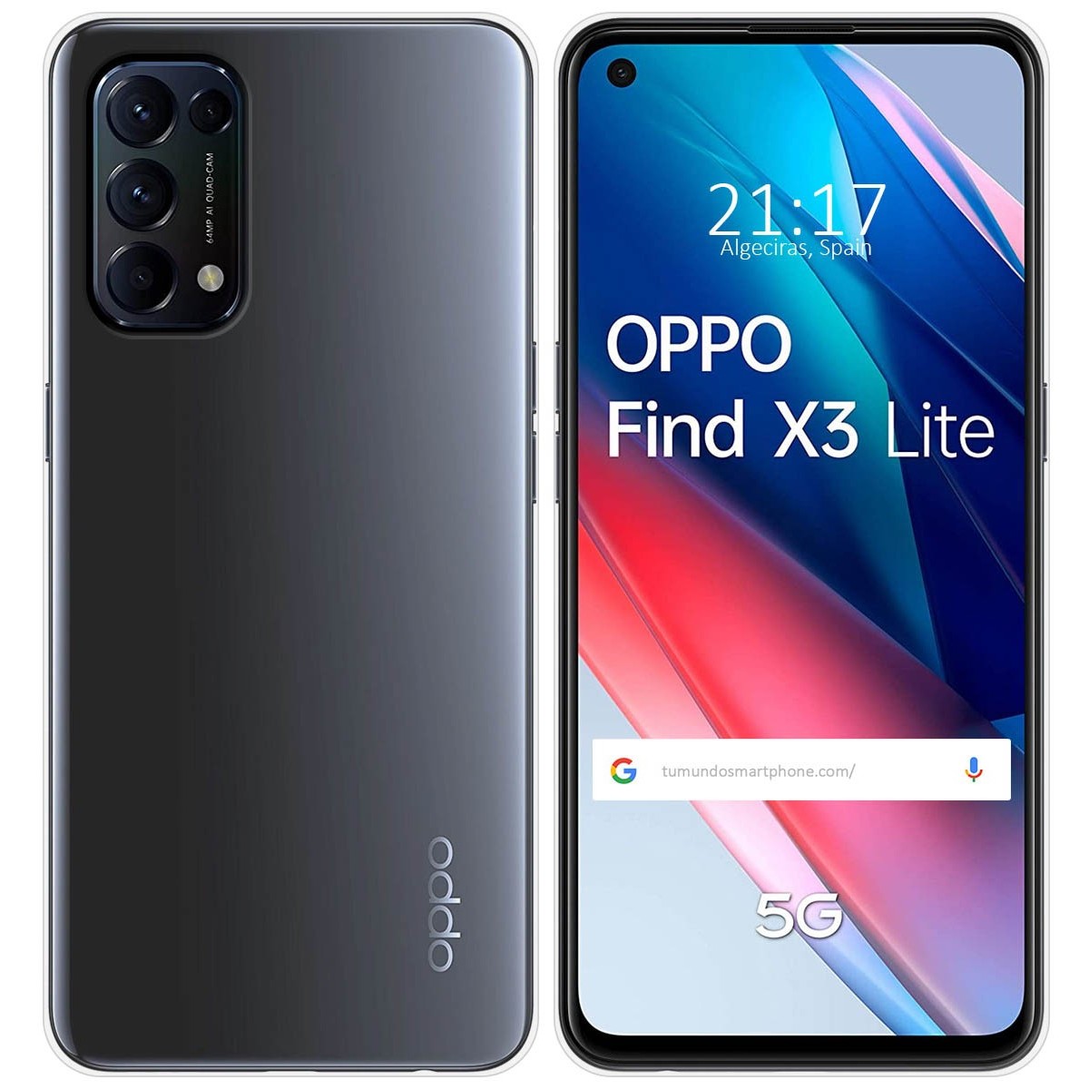 Funda Silicona Gel TPU Transparente para Oppo Find X3 Lite 5G