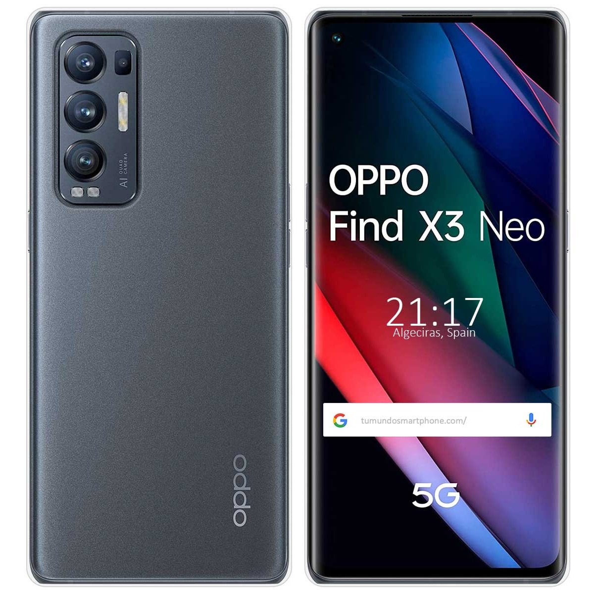 Oppo Find X3 Neo 5G Funda Gel Tpu Silicona 100% Transparente